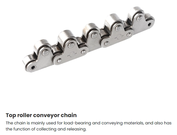 Top roller conveyor chain