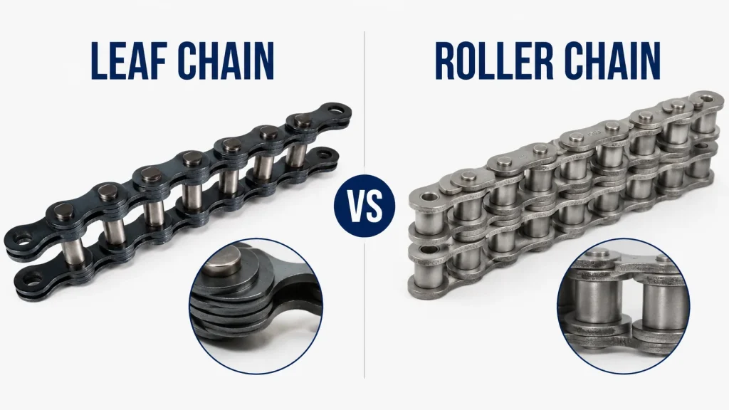 Leaf Chain vs Roller Chain