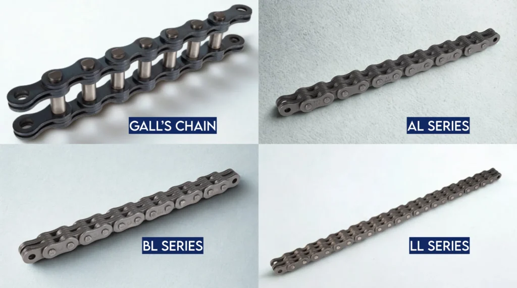 Leaf Chain Types – Gall’s Chain, AL, BL and LL Series